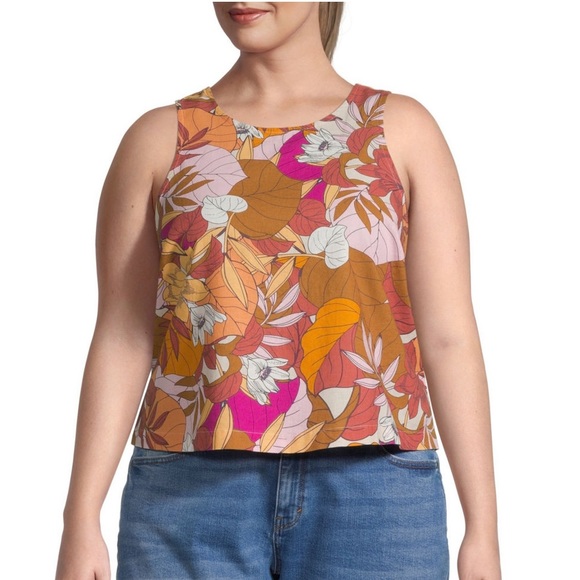 Cotton/Linen Floral Print Top - Picture 3 of 10